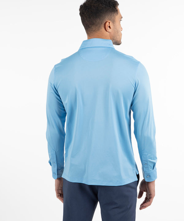Bobby Jones Performance Cooling Heather Micro Pique Long-Sleeve Sport Shirt