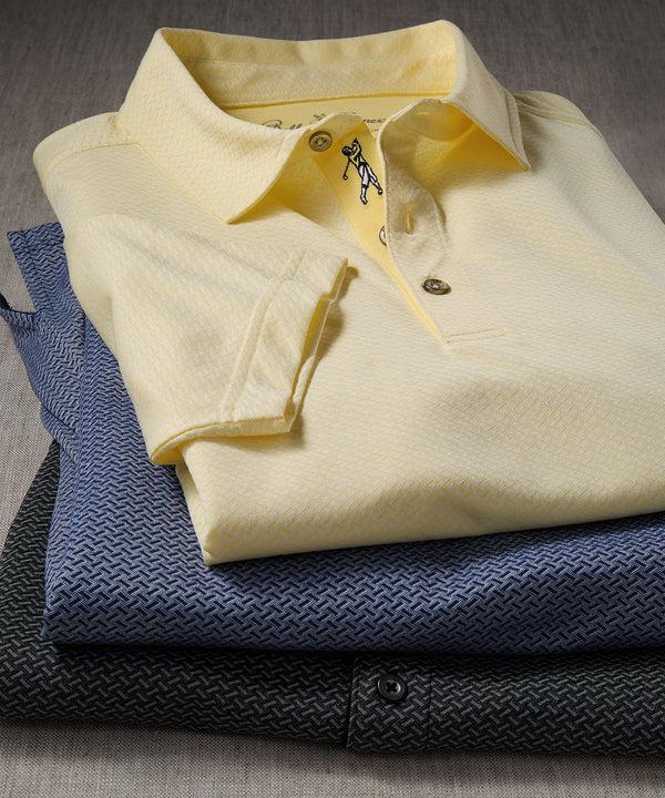Bobby Jones Performance Geo Jacquard Short Sleeve Polo Shirt