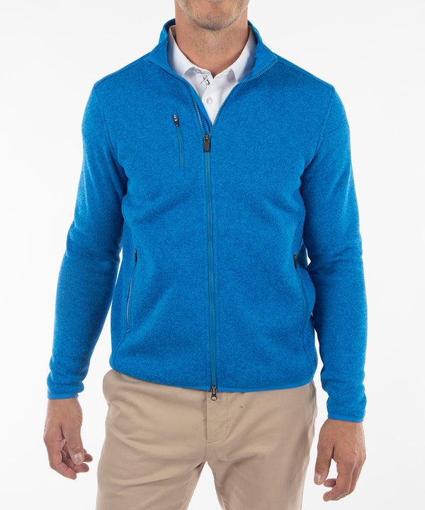 Bobby Jones Performance Heathered Full Zip Fleece Jacket