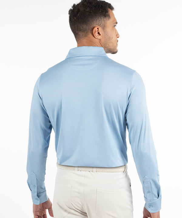 Bobby Jones Performance Jacquard Dash Long-Sleeve Button-Down Sport Shirt