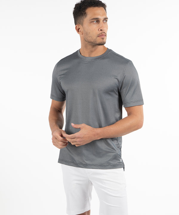 bobby jones Performance Jacquard Dash Short-Sleeve Crew Neck T-Shirt