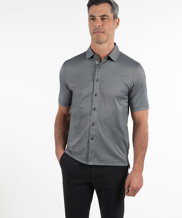 bobby jones Performance Jacquard Dash Short Sleeve Sport Shirt