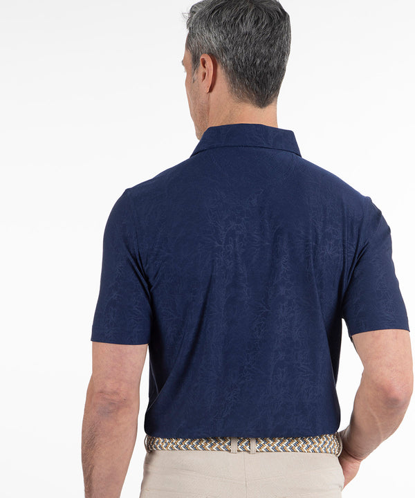 Bobby Jones Performance Jacquard Magnolia Print Short-Sleeve Polo