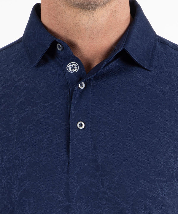 Bobby Jones Performance Jacquard Magnolia Print Short-Sleeve Polo