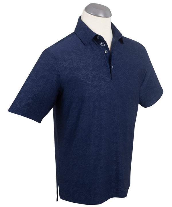 Bobby Jones Performance Jacquard Magnolia Print Short-Sleeve Polo