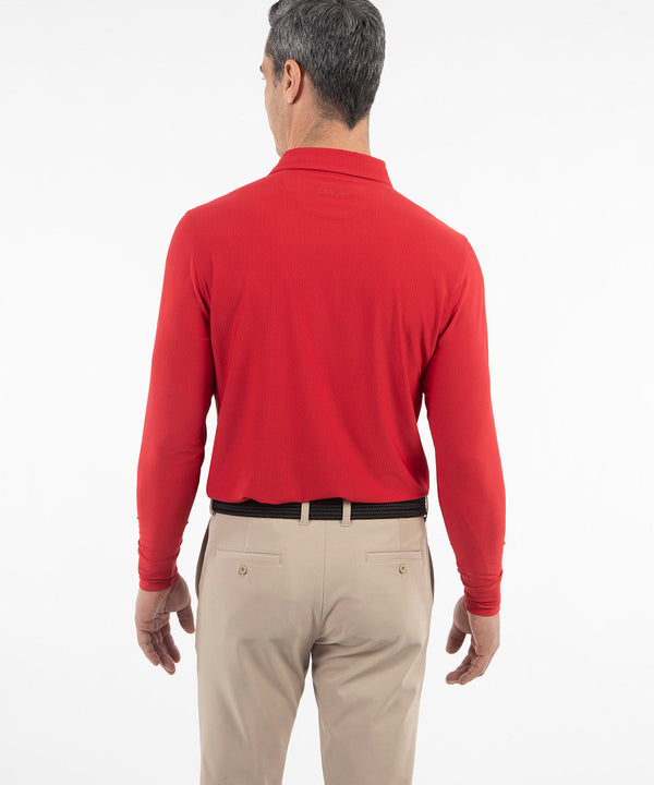 Bobby Jones Performance Jersey Balata Print Long-Sleeve Polo