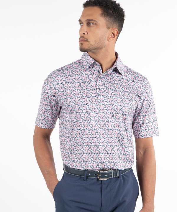 bobby jones Performance Lucky Print Short-Sleeve Polo