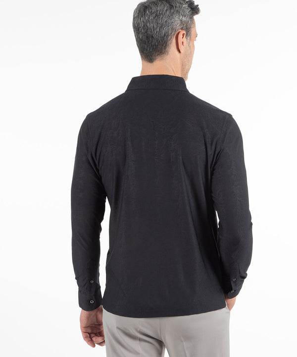 Bobby Jones Performance Magnolia Jacquard Long-Sleeve Button-Down Sport Shirt