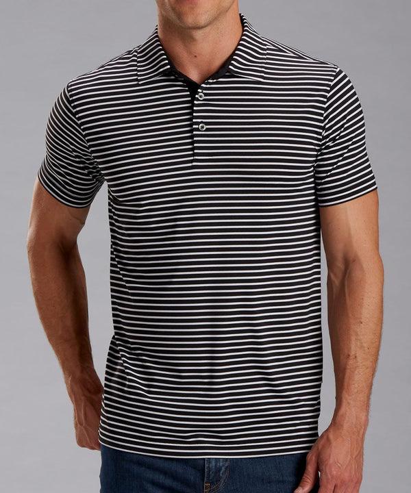 bobby jones Rule 18 Tech Control Stripe Short Sleeve Polo