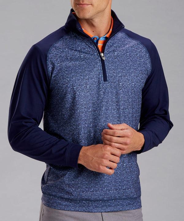 Bobby Jones Rule 18 Tech Raglan Heather Quarter-Zip Pullover