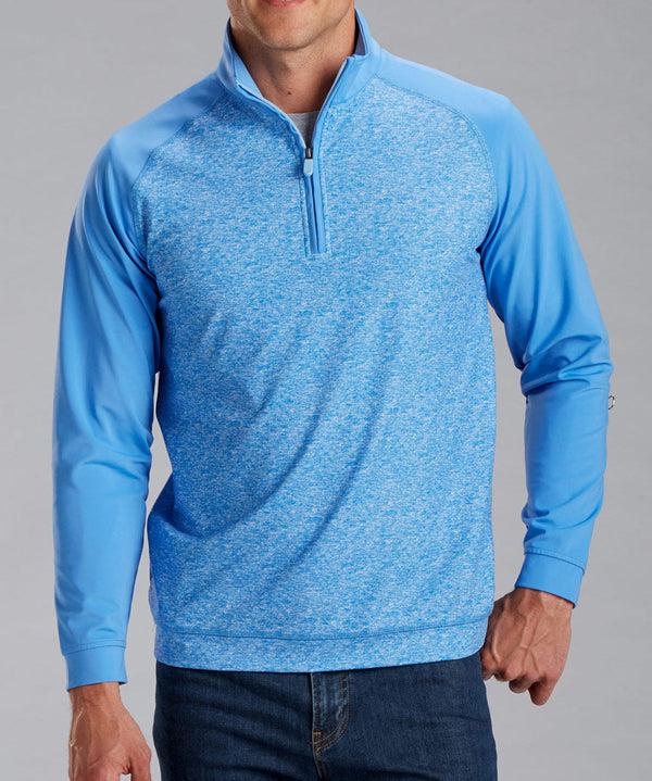 Bobby Jones Rule 18 Tech Raglan Heather Quarter-Zip Pullover