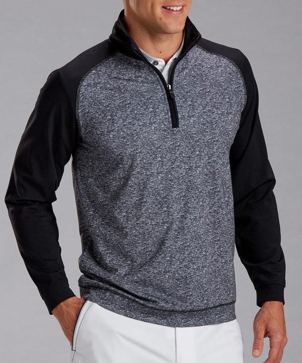 bobby jones Rule 18 Tech Raglan Heather Quarter-Zip Pullover