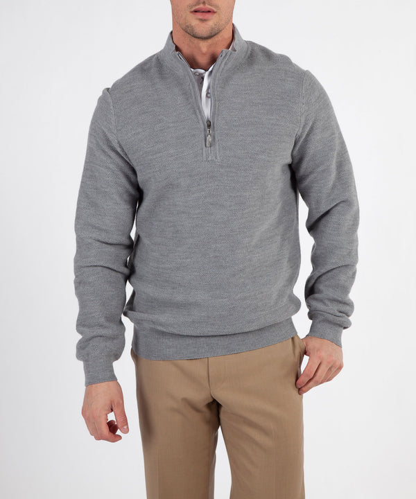 bobby jones Signature 100% Merino Wool Quarter-Zip Sweater