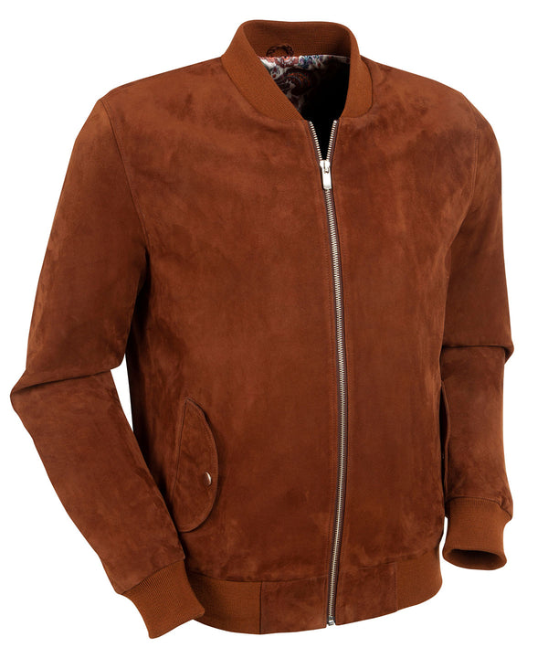 Bobby Jones Signature Premium Soft Suede Bomber Jacket