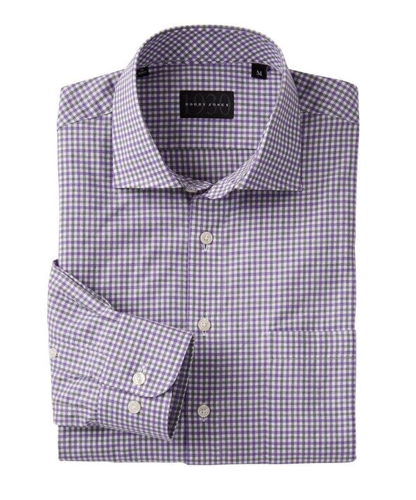 bobby jones Tobin Grid 100% Cotton Long Sleeve Sport Shirt