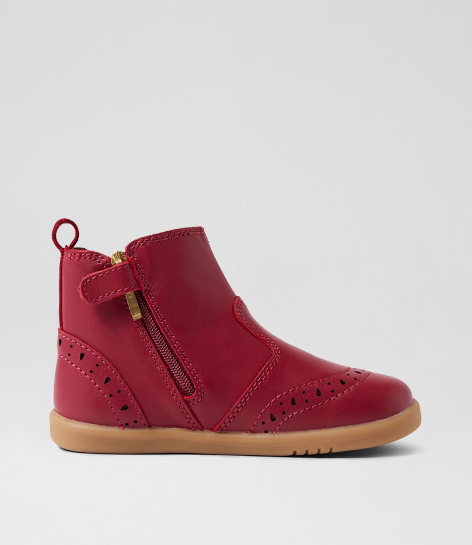 Bobux Iw Billie Tibitan Red Leather Ankle Boots
