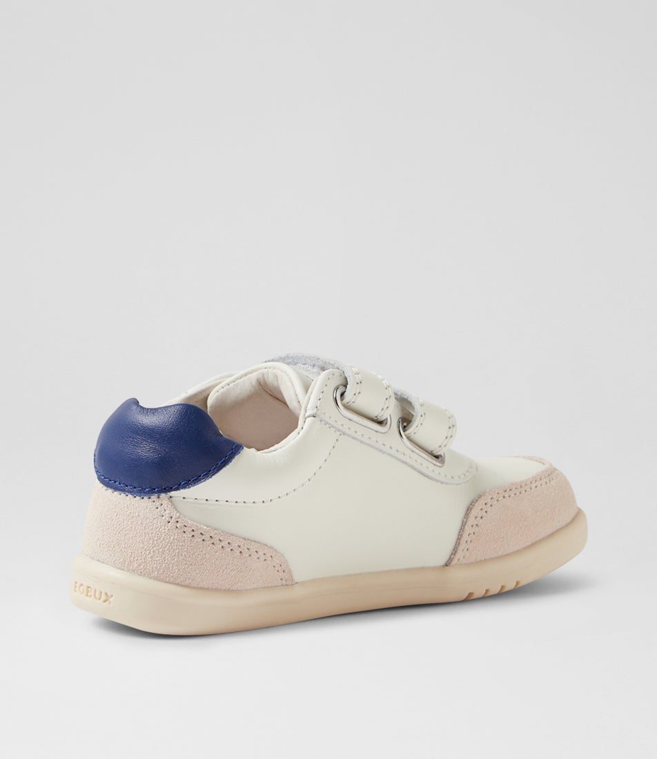 Bobux Iw Champ Chalk Gentian Blue Leather Sneakers