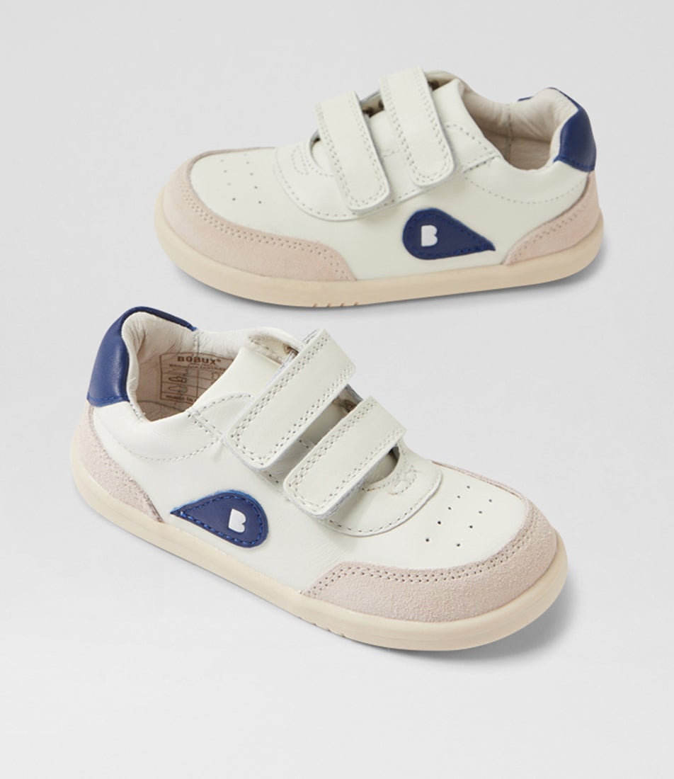 bobux Iw Champ Chalk Gentian Blue Leather Sneakers