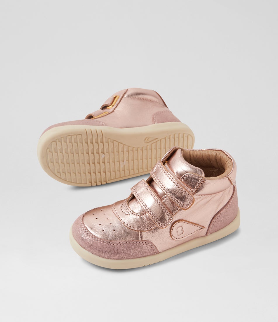 Bobux Iw Champ High Rose Gold Leather Ankle Boots