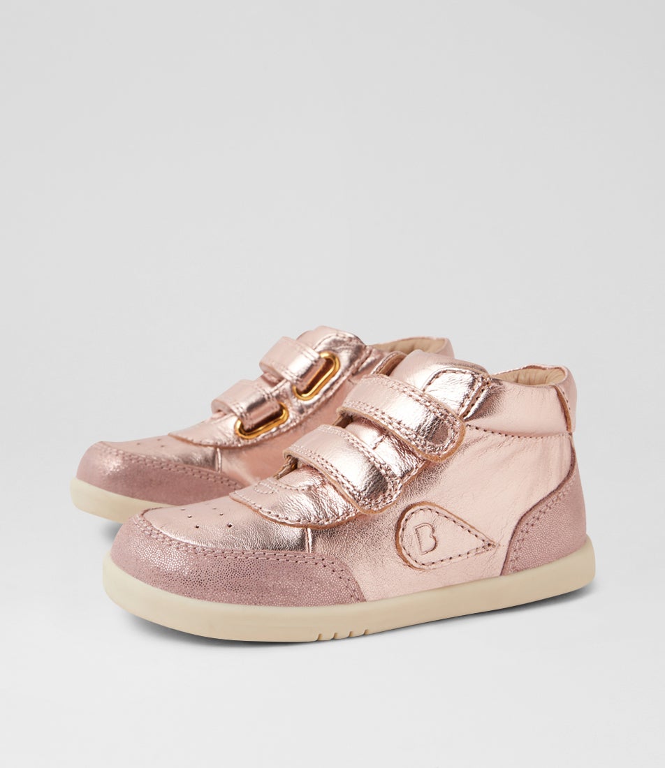 bobux Iw Champ High Rose Gold Leather Ankle Boots