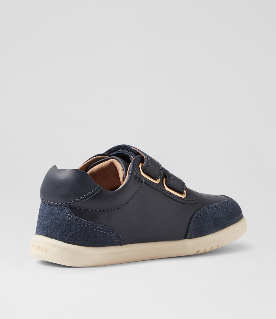 Bobux Iw Champ Navy Leather Flat Shoes