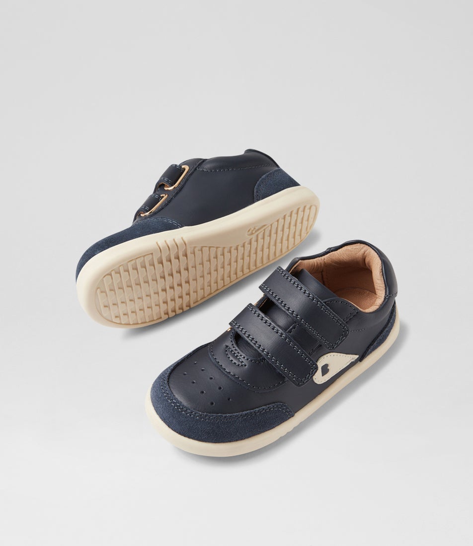 Bobux Iw Champ Navy Leather Flat Shoes