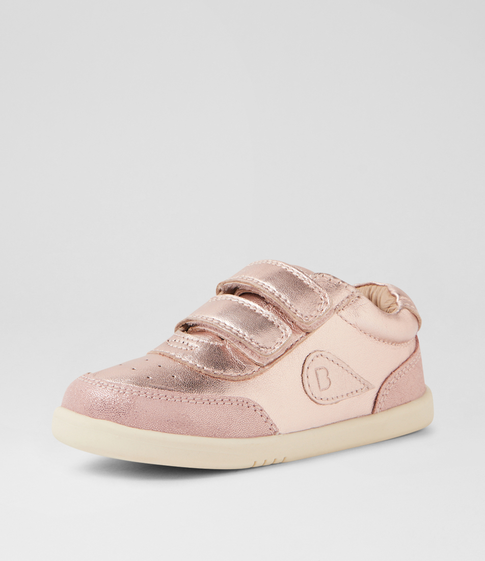 Bobux Iw Champ Toddler Rose Gold Leather Sneakers