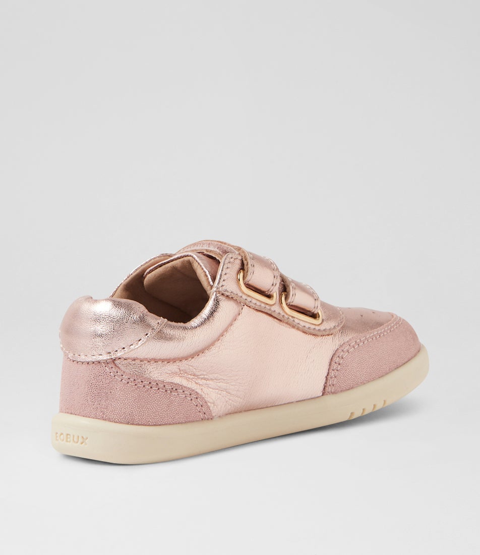 Bobux Iw Champ Toddler Rose Gold Leather Sneakers