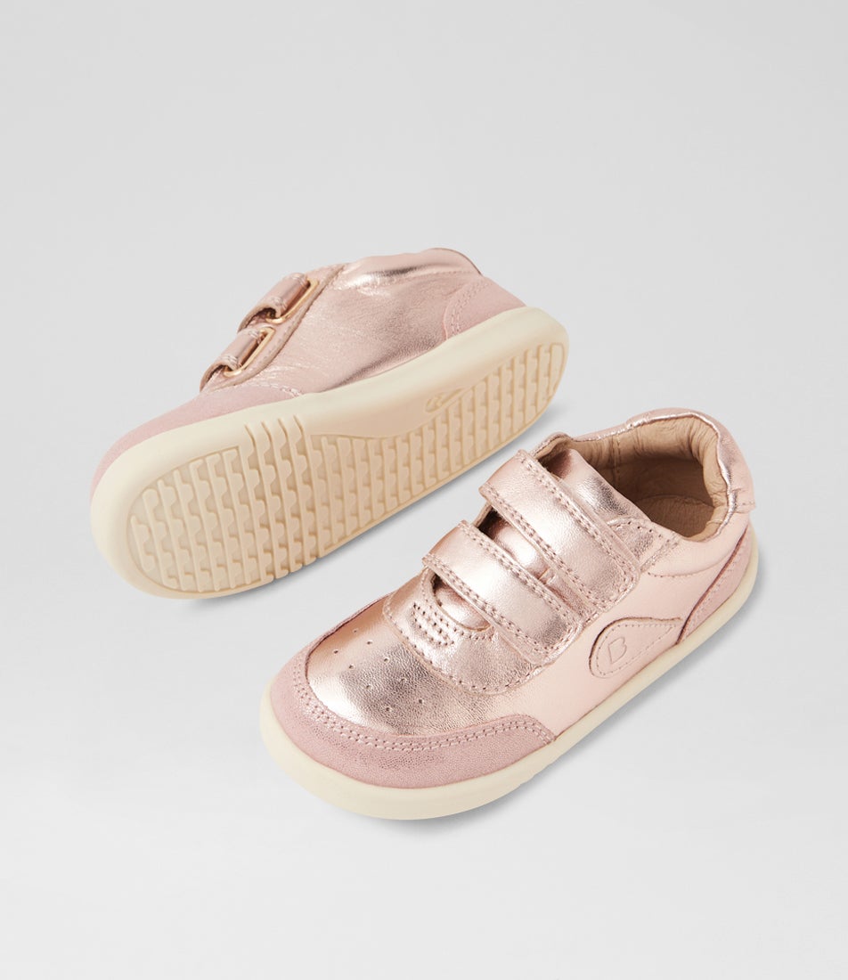 Bobux Iw Champ Toddler Rose Gold Leather Sneakers