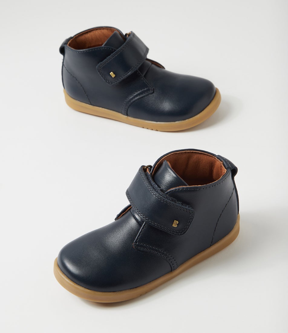 bobux Iw Desert Toddler Navy Leather Ankle Boots