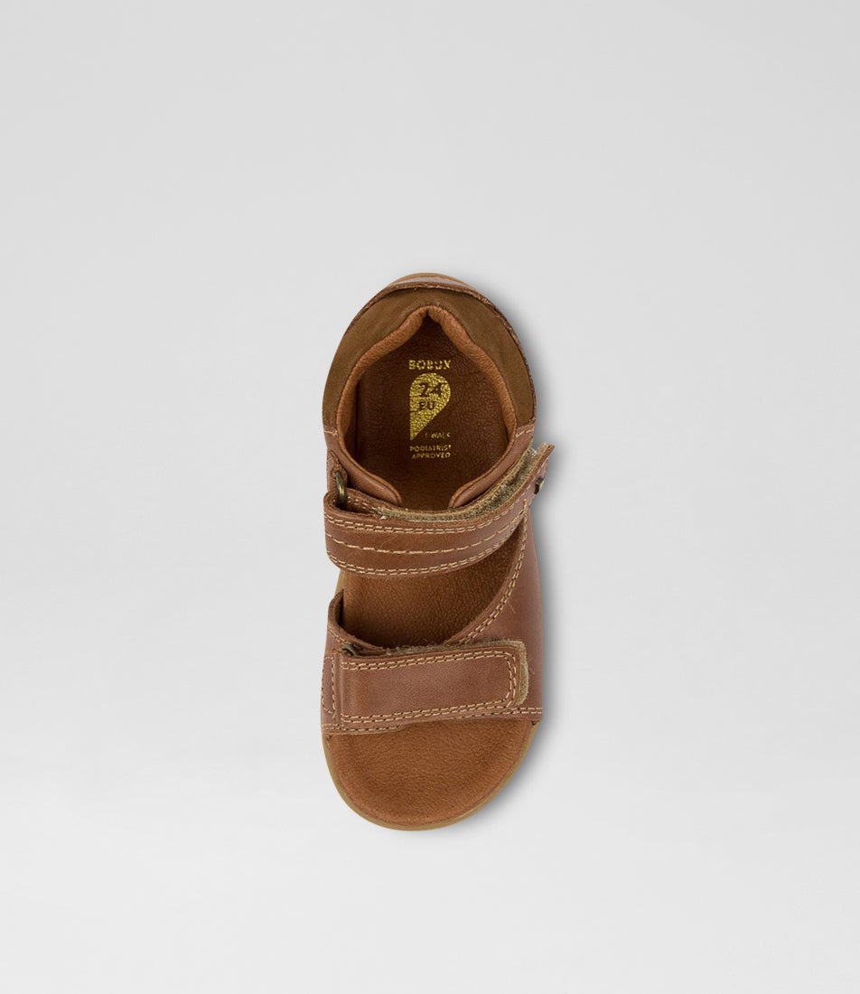 bobux Iw Driftwood Toddler Caramel Leather Sandals