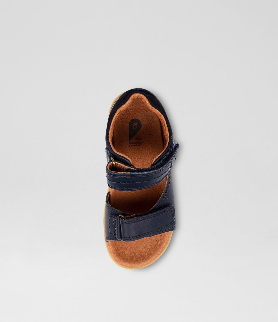bobux Iw Driftwood Toddler Navy Leather Sandals