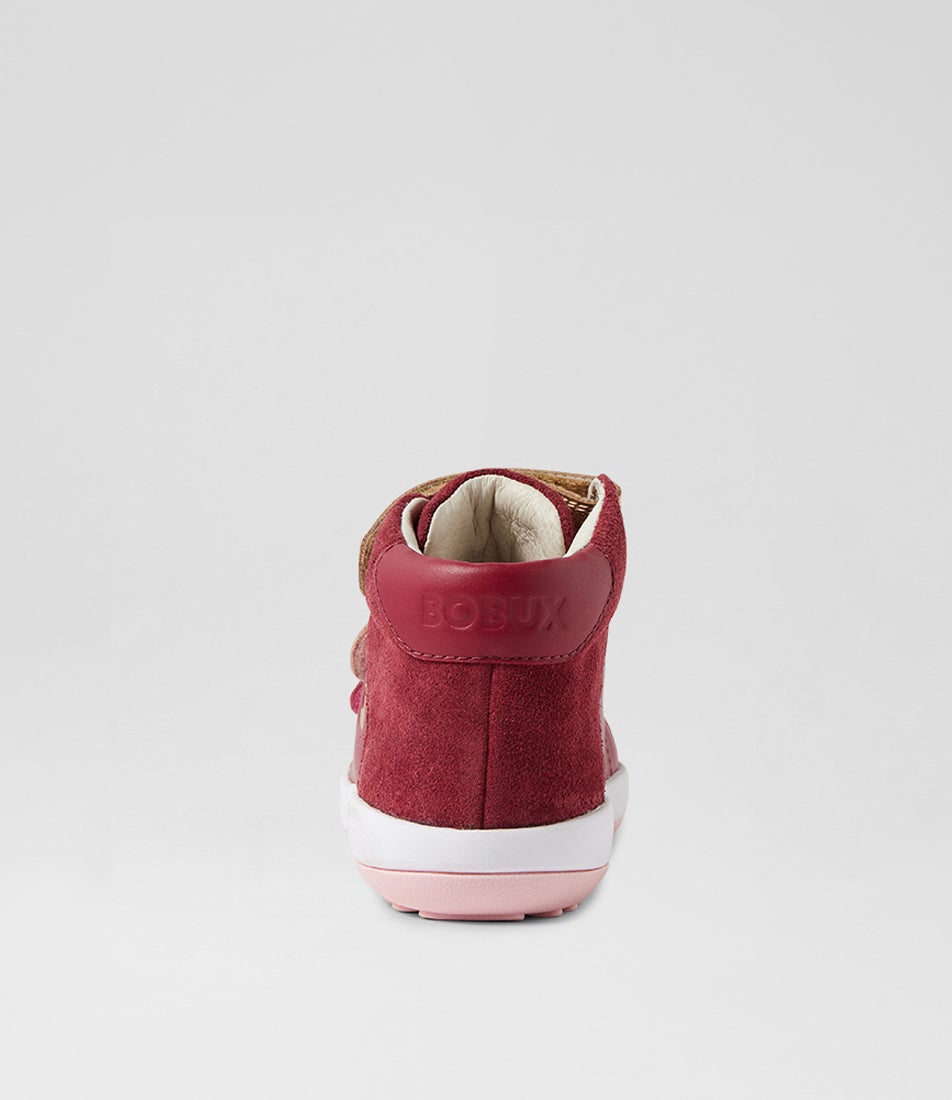 Bobux Iw Gamepoint Cranberry Leather Ankle Boots