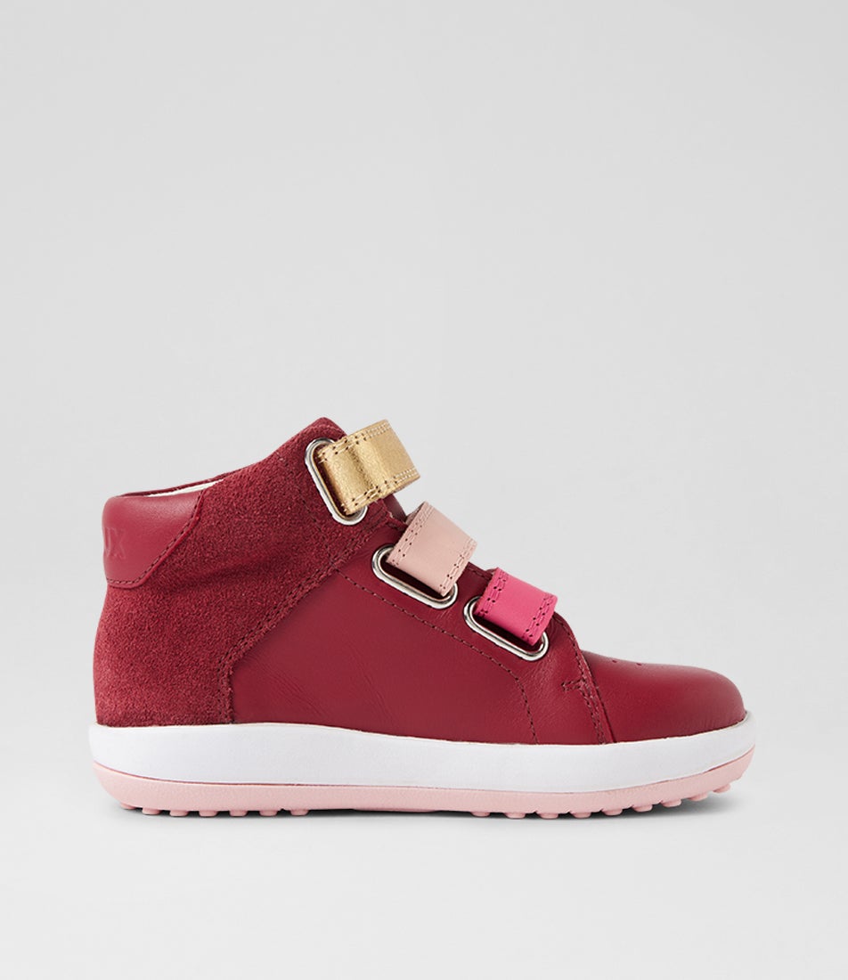 Bobux Iw Gamepoint Cranberry Leather Ankle Boots