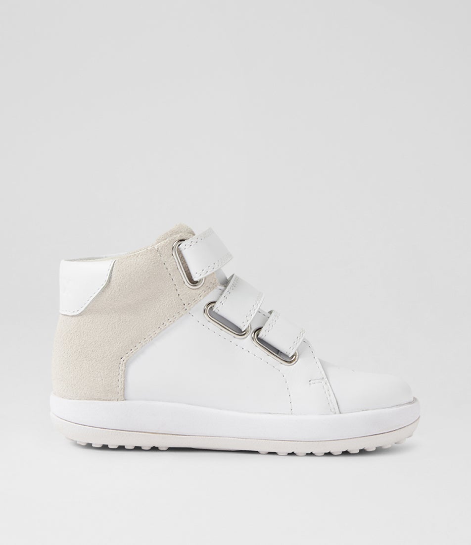 Bobux Iw Gamepoint White Leather Ankle Boots