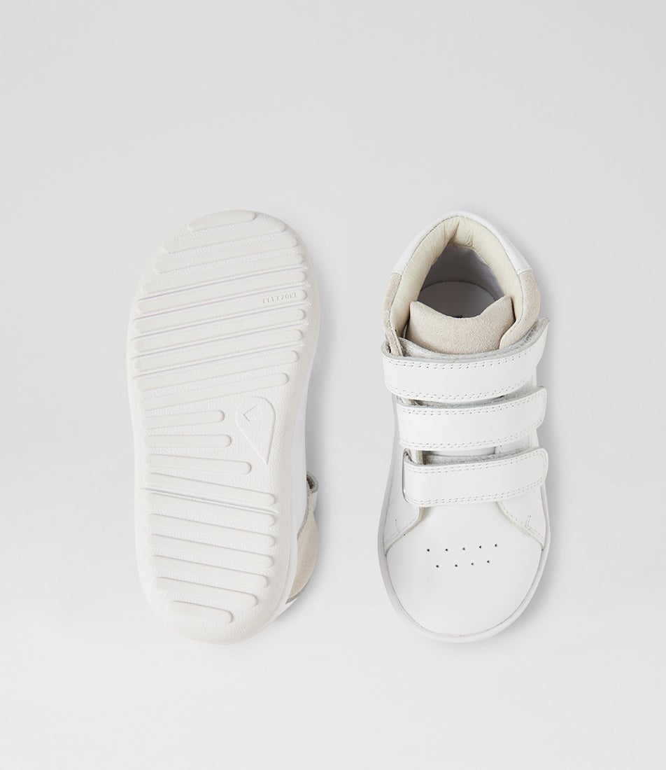 Bobux Iw Gamepoint White Leather Ankle Boots