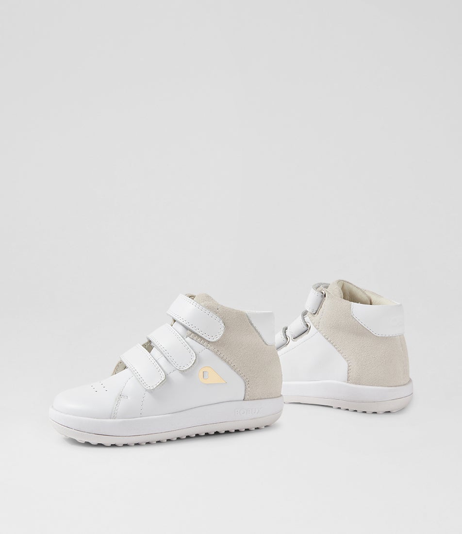 bobux Iw Gamepoint White Leather Ankle Boots