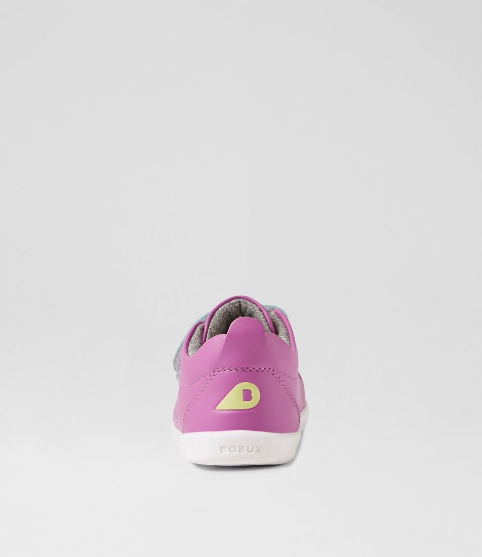 Bobux Iw Grass Court Orchid Leather Flat Shoes