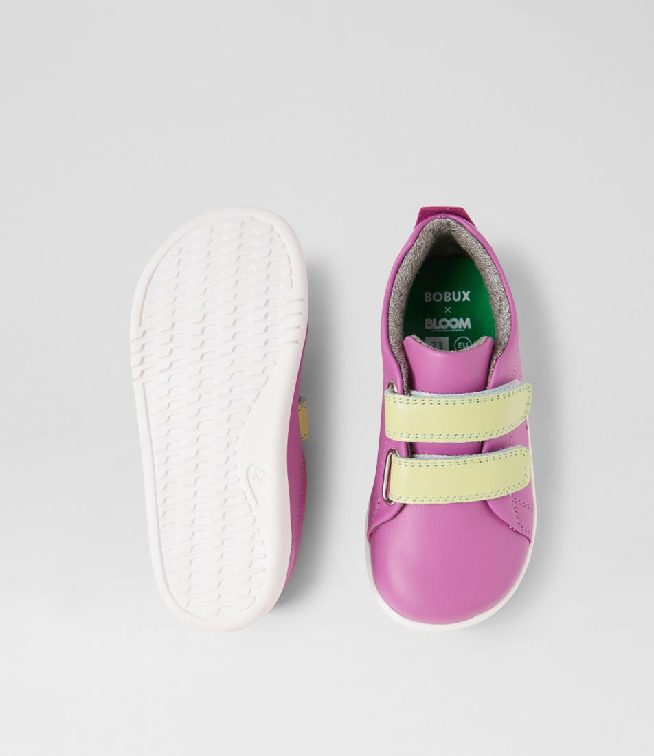 Bobux Iw Grass Court Orchid Leather Flat Shoes