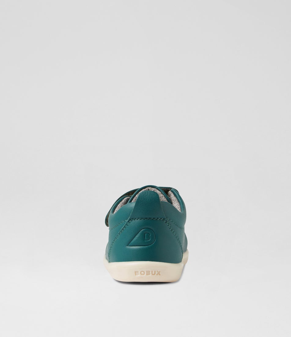 Bobux Iw Grass Court Rainforest Leather Flat Shoes