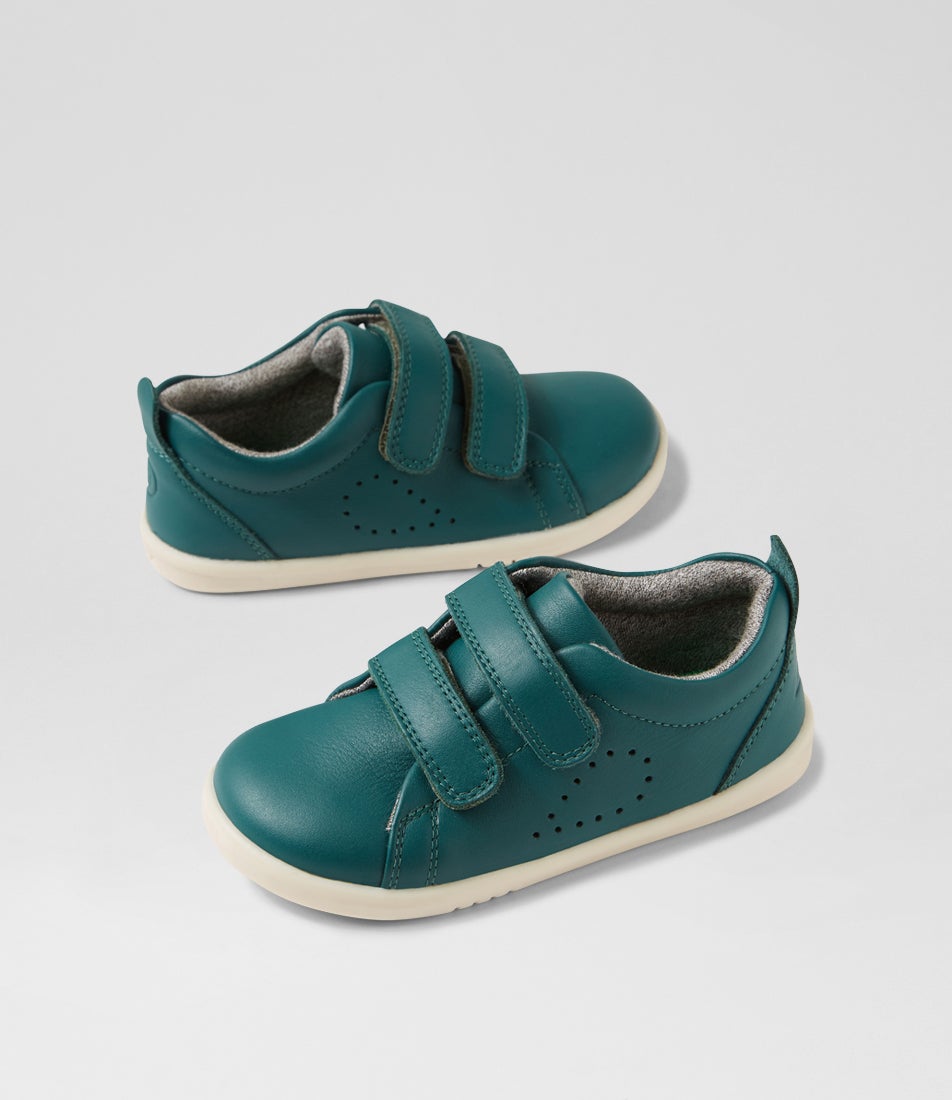 bobux Iw Grass Court Rainforest Leather Flat Shoes