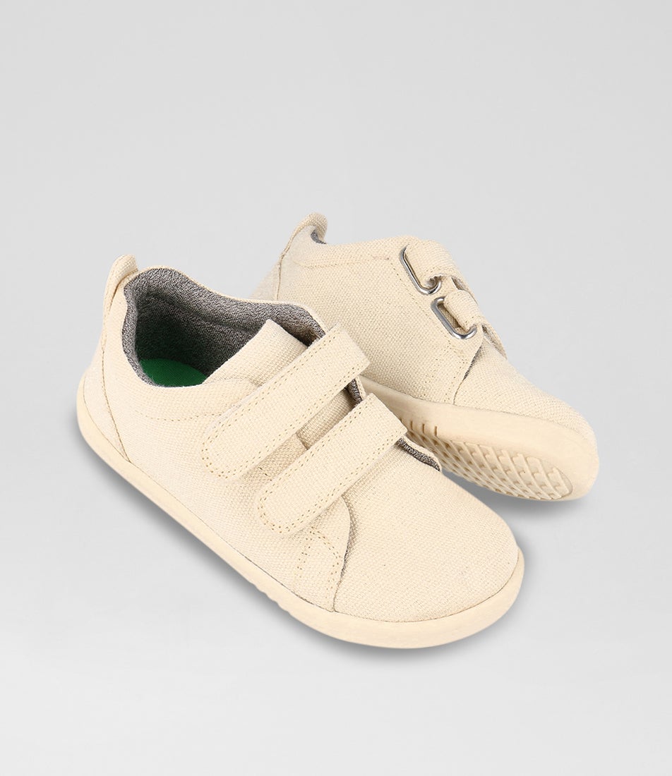 Bobux Iw Grass Court Toddler Chalk Canvas Sneakers