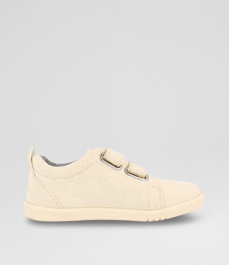 Bobux Iw Grass Court Toddler Chalk Canvas Sneakers