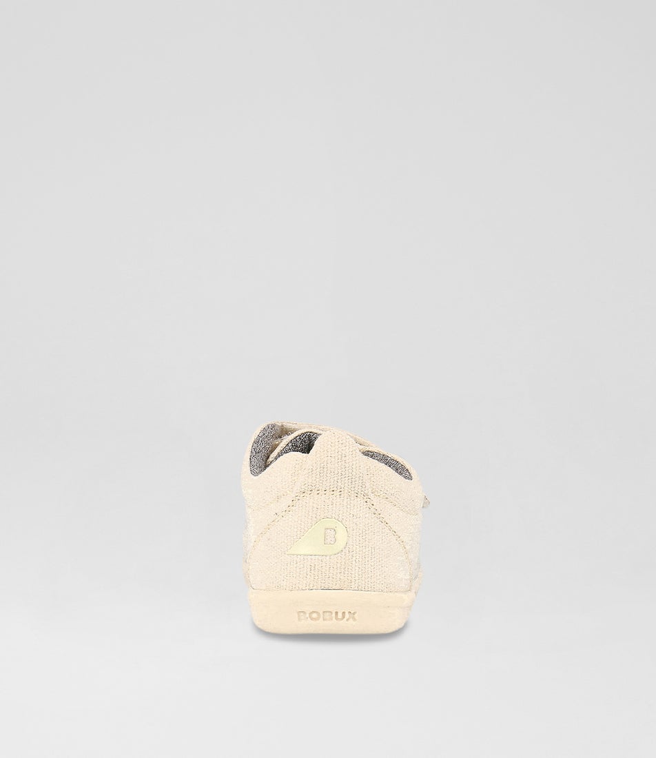 Bobux Iw Grass Court Toddler Chalk Canvas Sneakers