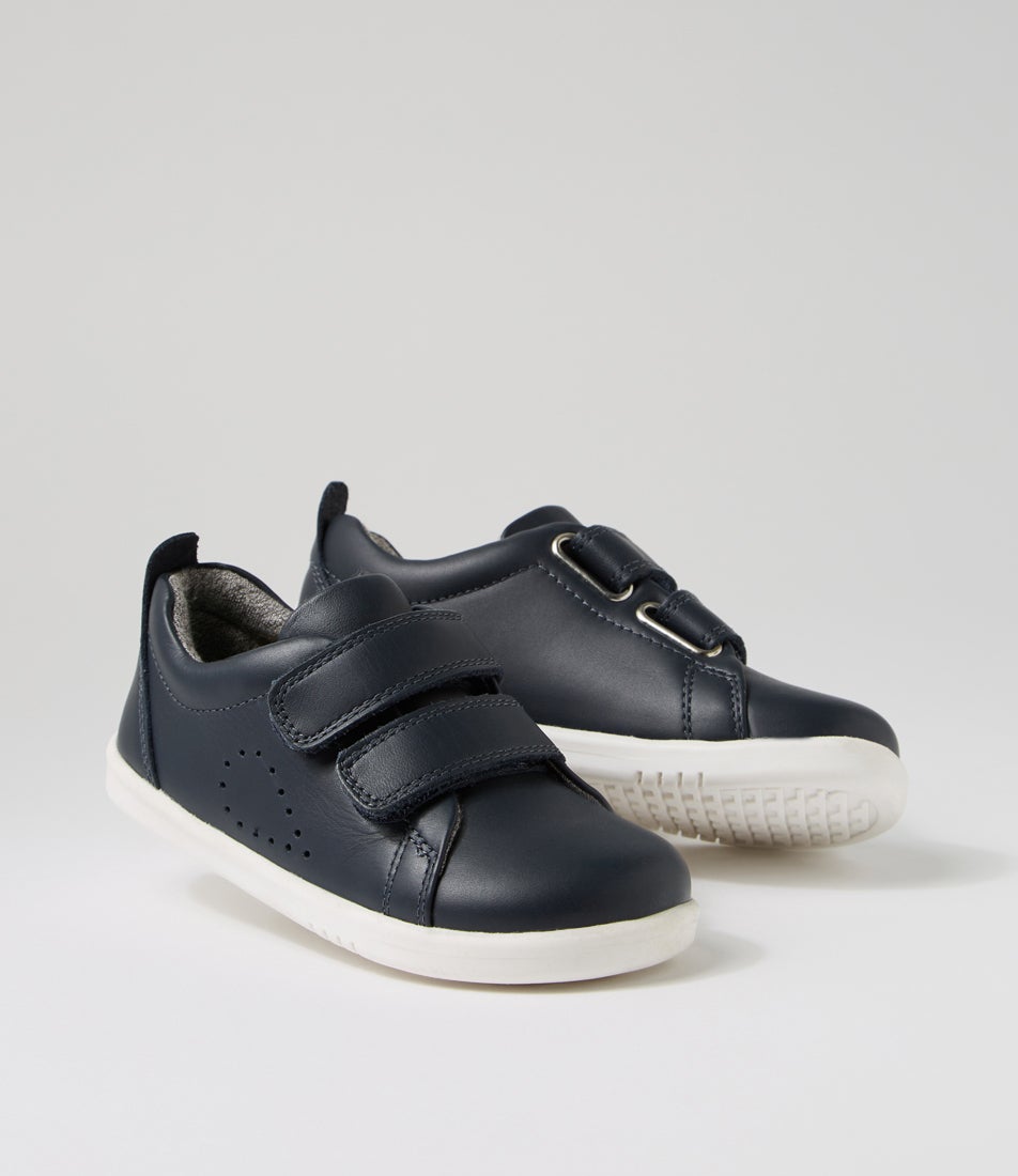 Bobux Iw Grass Court Toddler Navy Leather Sneakers