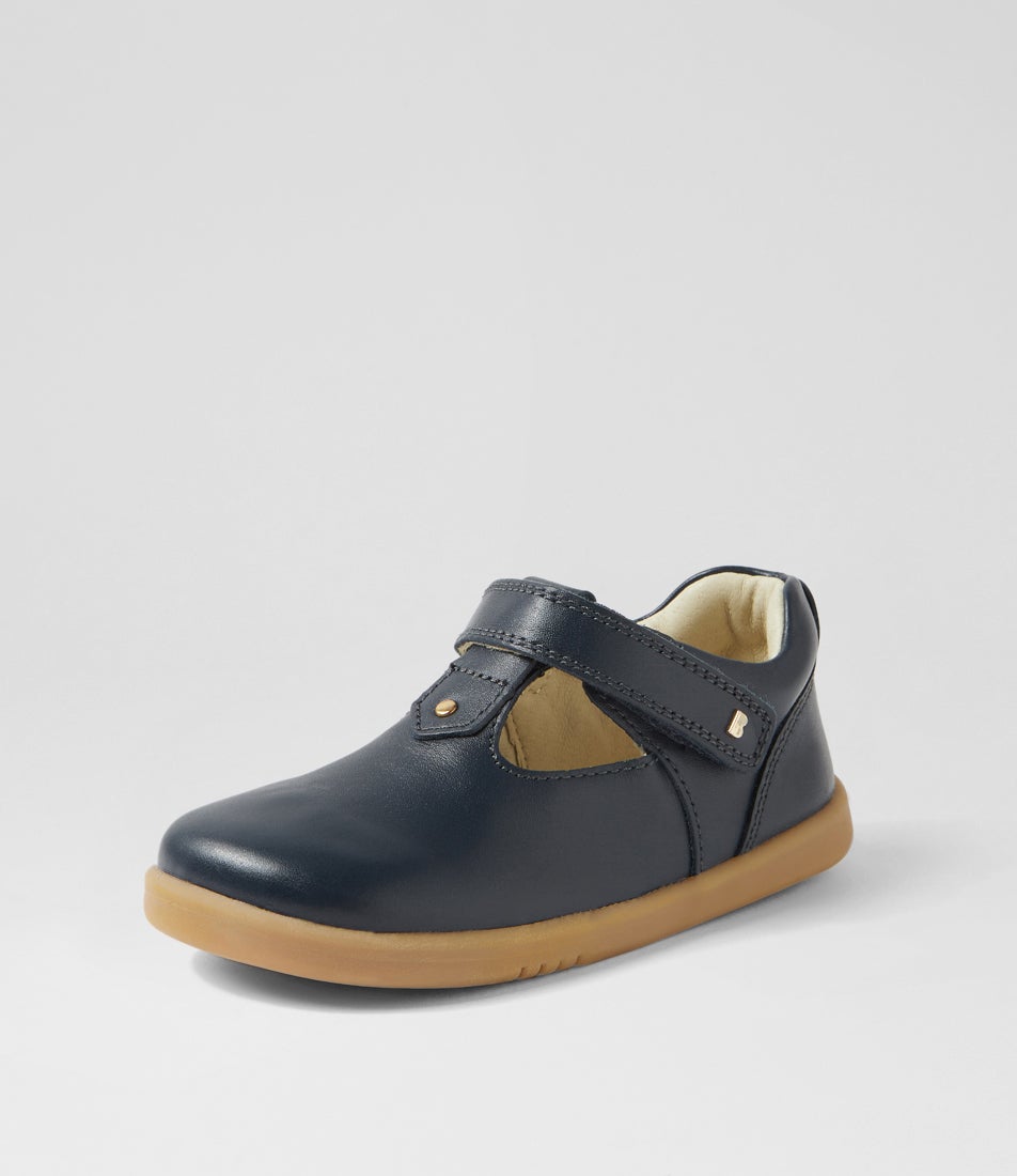 Bobux Iw Louise Toddler Navy Leather Flat Shoes