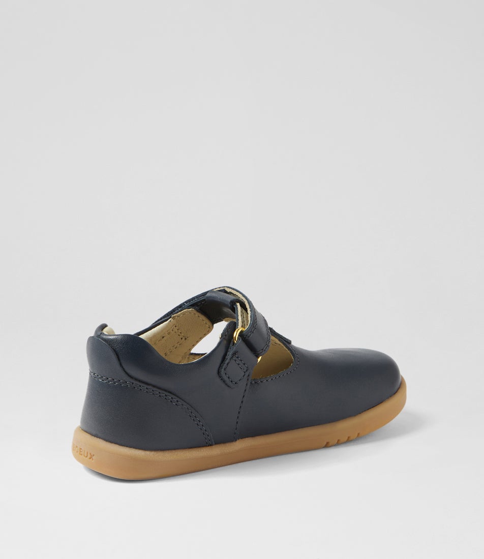 Bobux Iw Louise Toddler Navy Leather Flat Shoes