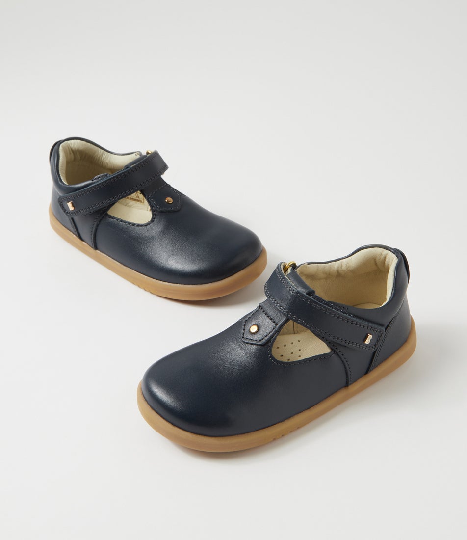 bobux Iw Louise Toddler Navy Leather Flat Shoes