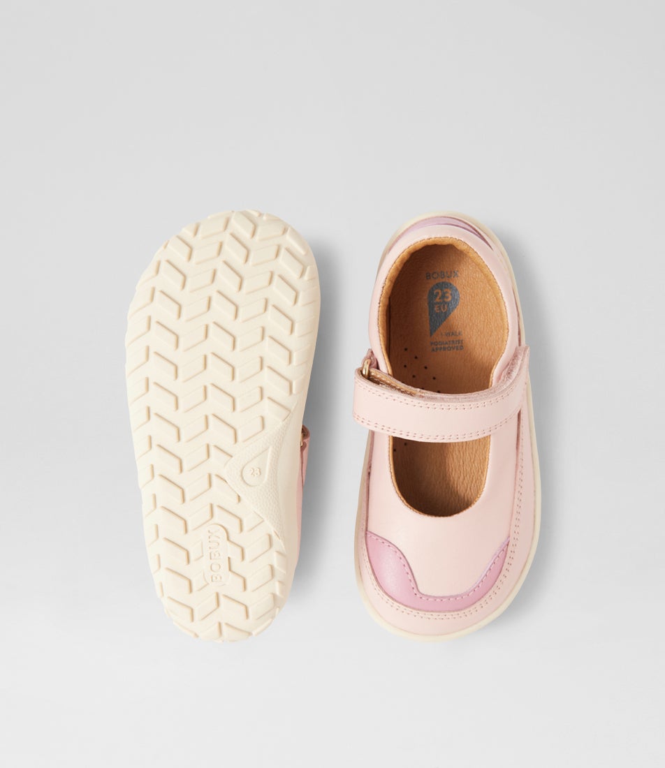 Bobux Iw Lucy Cameo Rose Leather Flat Shoes