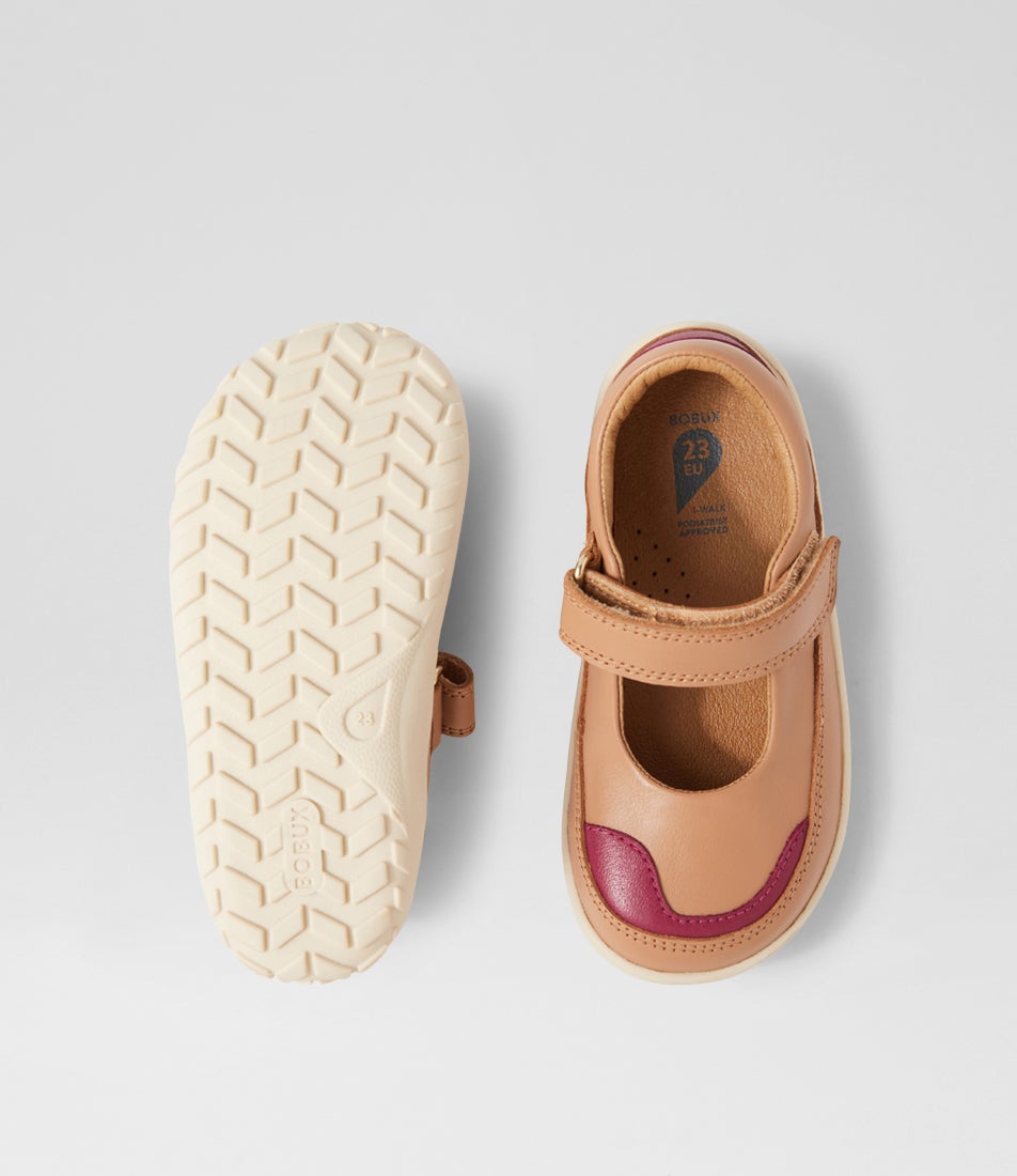 Bobux Iw Lucy Sandstorm Leather Flat Shoes